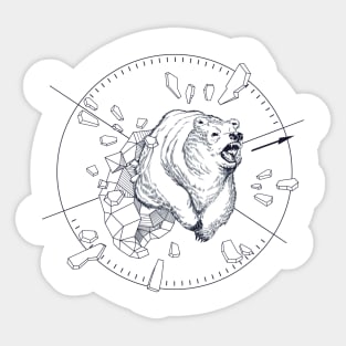 Angry Bear Sticker